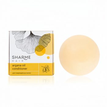 Натуральный твердый кондиционер Sharme Hair Argana Oil с аргановым маслом для поврежденных волос, 45 г — фото 1